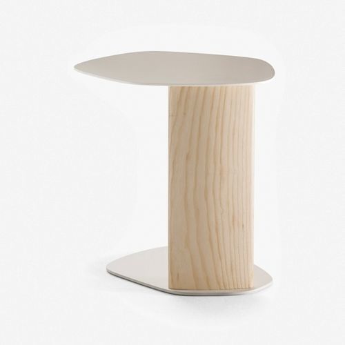 Table d'appoint contemporaine - Keisho - La Cividina - en acier laqué / avec piètement en acier / avec piètement en frêne