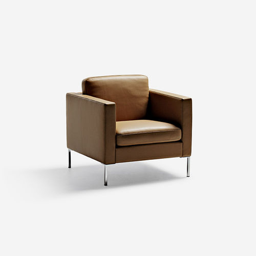 Fauteuil contemporain - ANYTIME - La Cividina - en cuir / en tissu / en métal