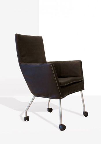 Chaise contemporaine - DONNA ROCK - Label Produkties bv - en cuir / à roulettes / résidentielle