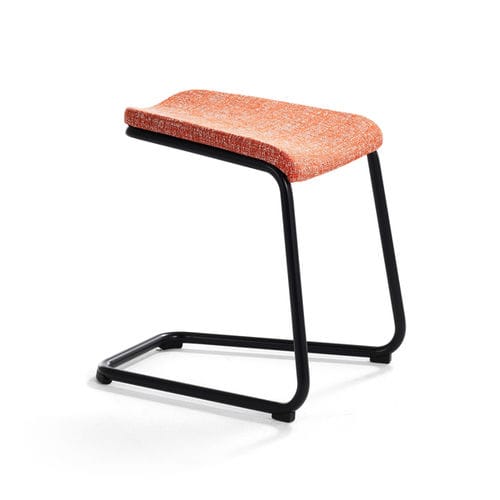 Tabouret contemporain - ADD - Lammhults Möbel AB - en tissu / en cuir / avec piètement en acier chromé