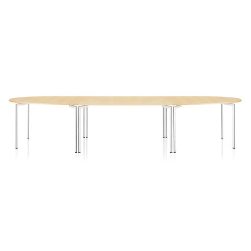 Table de conférence contemporaine - CAMPUS - Lammhults Möbel AB - en mélaminé / avec piètement en acier chromé / rectangulaire