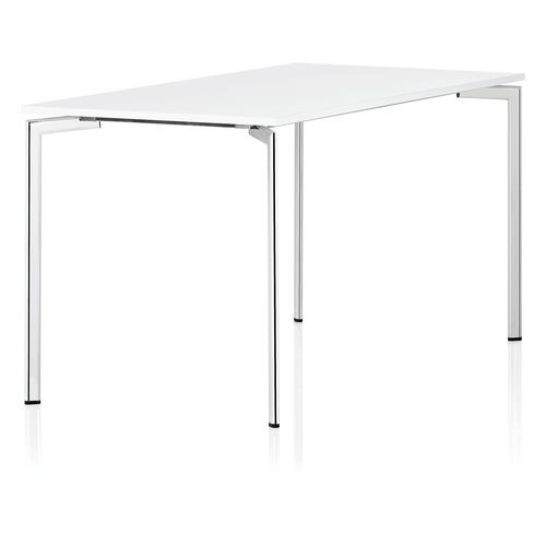 Table contemporaine - CAMPUS - Lammhults Möbel AB - en mélaminé / avec piètement en acier chromé / avec piètement en chêne