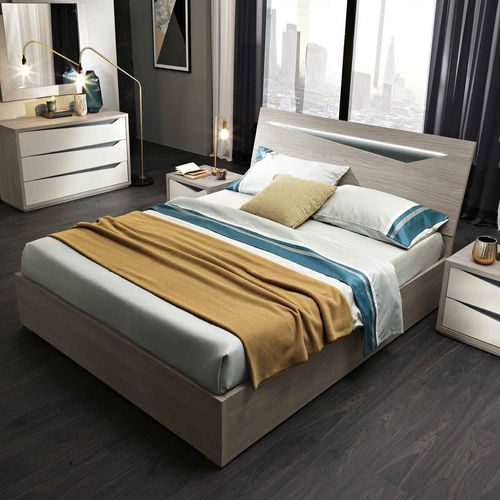Lit double - GRACE2 - M.C.S. - contemporain / en bois