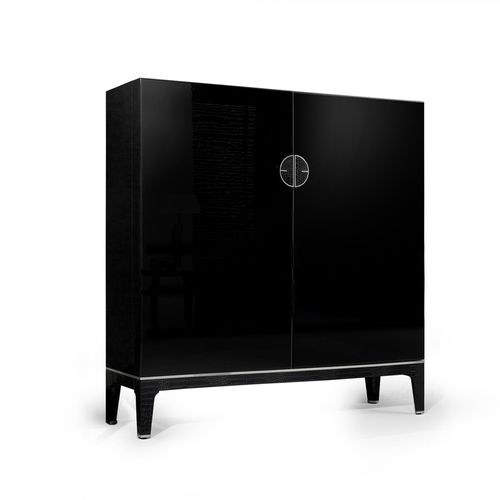 Buffet haut - MPLACE - Malerba - contemporain / en bois / en cuir