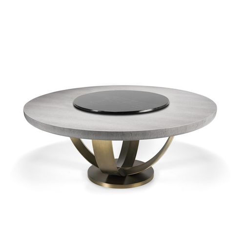 Table contemporaine - FASHION AFFAIR - Malerba - en bois / avec piètement en métal / ronde