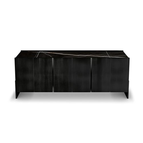 Buffet contemporain - BLACK & MORE - Malerba - en bois / en métal / en marbre