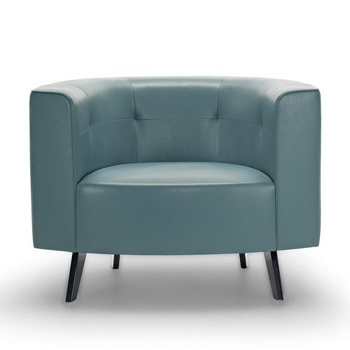 Fauteuil contemporain - BLACK & MORE - Malerba - en cuir / en tissu / vert