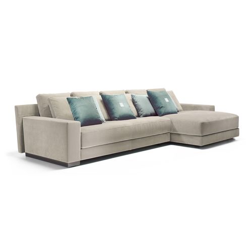 Canapé modulable - BLACK & MORE - Malerba - contemporain / en tissu / en cuir