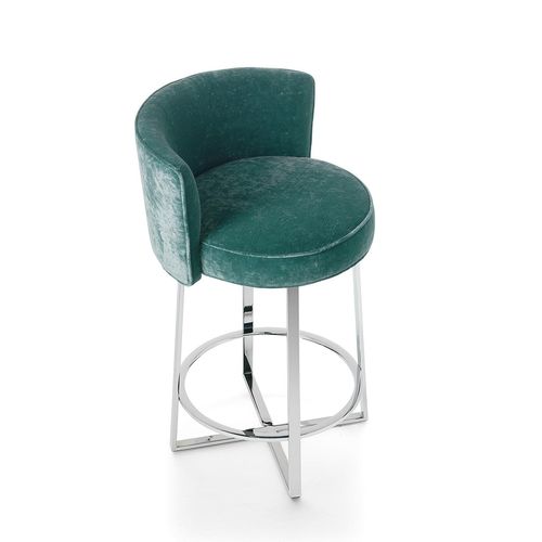 Chaise de bar contemporaine - FASHION AFFAIR - Malerba - d'intérieur / en tissu / en cuir