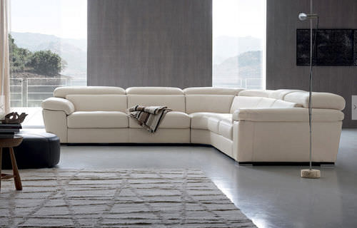 Canapé d'angle - DAFNE 934 - Marinelli - contemporain / avec repose-tête / beige