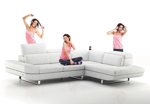 Canapé modulable - MARTE - Marinelli - contemporain / en polyester / avec repose-tête