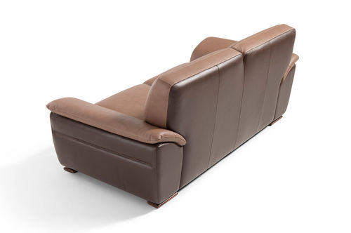 Canapé contemporain - NARCISO - Marinelli - en cuir / marron / 3 places