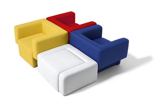 Pouf contemporain - COPPERFIELD - Marinelli - en tissu