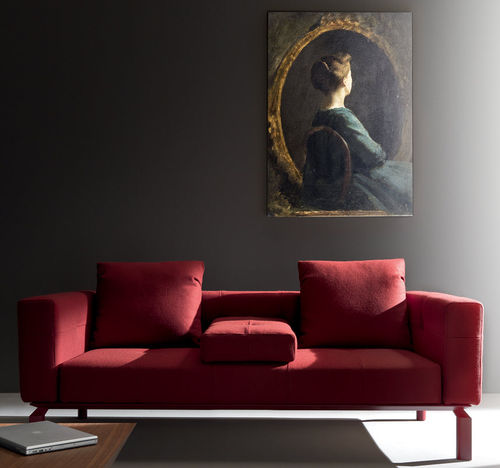 Canapé contemporain - SOFTWARE - Martex - en tissu / en cuir / rouge