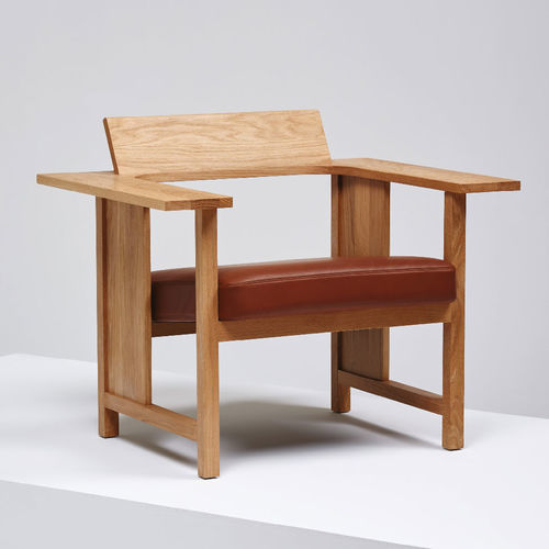Fauteuil contemporain - CLERICI - Mattiazzi - en cuir / en chêne / en frêne