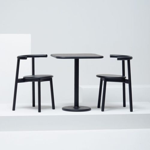 Table bistrot contemporaine - SOLO - Mattiazzi - en chêne / en frêne / avec piètement en bois