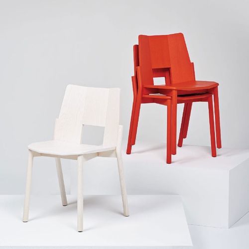 Chaise contemporaine - TRONCO - Mattiazzi - d'intérieur / en tissu / avec piètement en frêne
