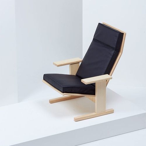 Fauteuil contemporain - QUINDICI  - Mattiazzi - en tissu / en cuir / en frêne