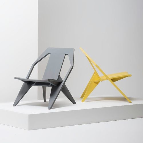 Fauteuil contemporain - MEDICI  - Mattiazzi - en frêne / en frêne / gris