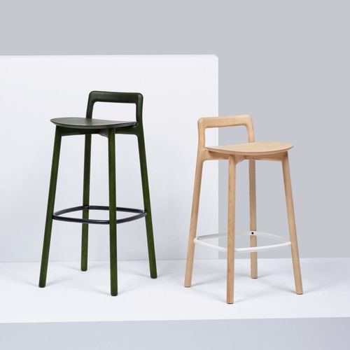 Chaise de bar contemporaine - BRANCA  - Mattiazzi - d'intérieur / en tissu / avec piètement en frêne