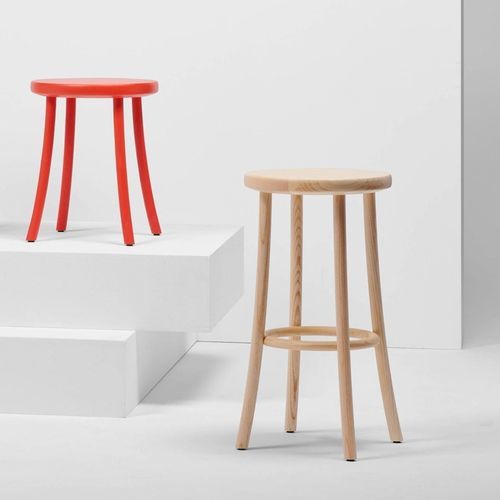 Tabouret de bar contemporain - ZAMPA  - Mattiazzi - en frêne / avec piètement en frêne / 4 pieds