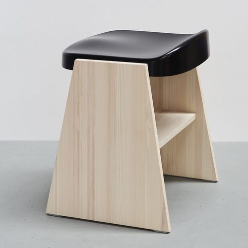 Tabouret contemporain - FRONDA  - Mattiazzi - en tissu / en acier / avec piètement en pin