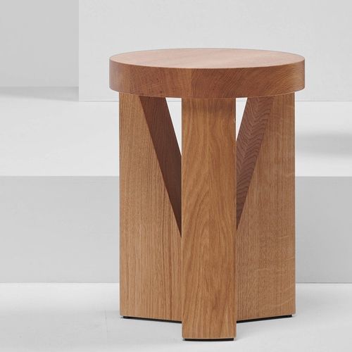 Tabouret contemporain - CUGINO - Mattiazzi - en chêne / en pin / en linoléum