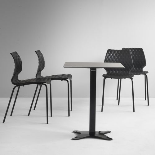 Table bistrot contemporaine - EX 517 - et al. - en acier / en aluminium / carrée