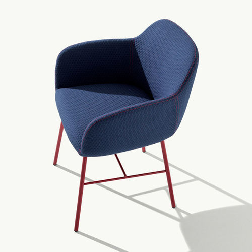 Chaise contemporaine - Myra 653 - et al. - d'intérieur / en tissu / avec piètement en acier