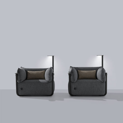 Fauteuil contemporain - Cosmo 1500 - et al. - en tissu / en acier / lampe