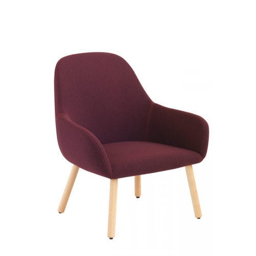 Fauteuil contemporain - Myra 659 - et al. - en tissu / en hêtre / rouge
