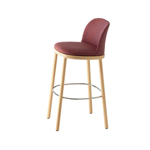 Chaise de bar contemporaine - Agami 1162 - et al. - d'intérieur / en tissu / avec piètement en hêtre