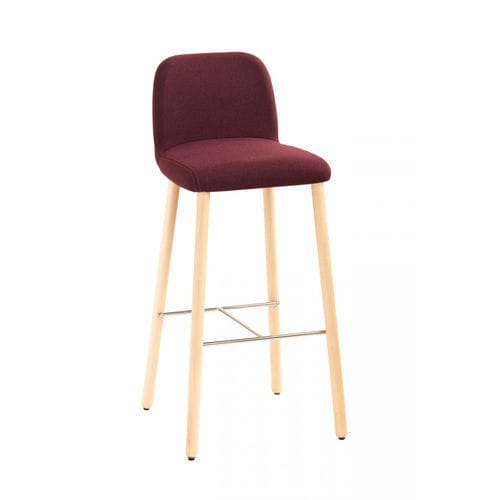 Chaise de bar contemporaine - Myra 658 - et al. - d'intérieur / en tissu / avec piètement en hêtre