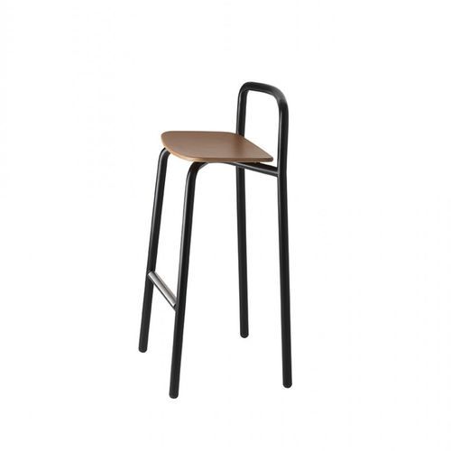 Chaise de bar contemporaine - Hull 630 - et al. - d'intérieur / en hêtre / avec piètement en acier
