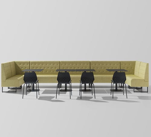 Banquette modulable - Space+ 1401 - et al. - contemporaine / en tissu / avec piètement en acier