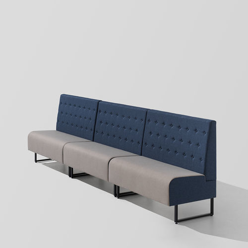 Banquette modulable - Space+ 1402 - et al. - chesterfield / en tissu / avec piètement en acier