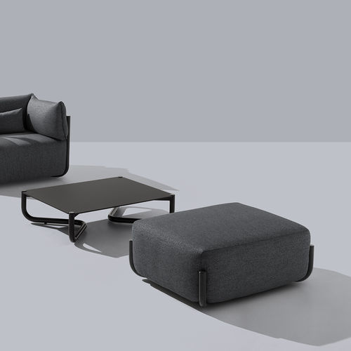 Pouf contemporain - Cosmo 1510 - et al. - en acier / en tissu / rectangulaire