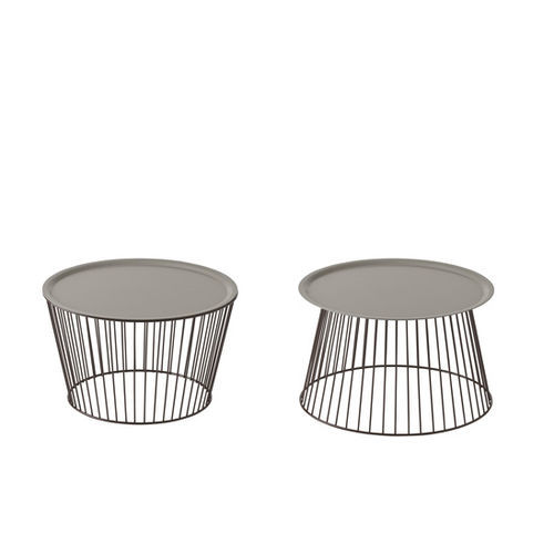 Table basse contemporaine - Noodle 1080  - et al. - en tôle d'acier / avec piètement en acier / ronde