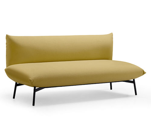 Banquette contemporaine - AREA DV2 M TS - MIDJ - en tissu / avec dossier / grise