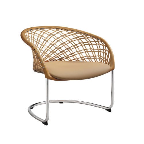 Fauteuil contemporain - P47 AP M TS-CU - MIDJ - en tissu / en simili cuir / en métal