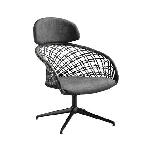 Fauteuil contemporain - P47 APA GX TS-CU - MIDJ - en tissu / en simili cuir / en acier
