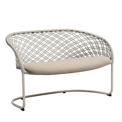 Banquette contemporaine - P47 DV M TS-CU - MIDJ - en tissu / en simili cuir / avec piètement en métal