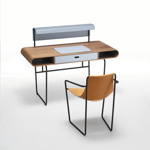 Bureau contemporain - APELLE  - MIDJ - en bois / en acier / avec rangement