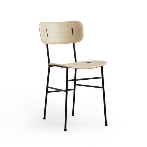 Chaise contemporaine - Piuma S M LG - MIDJ - d'intérieur / en tissu / en cuir