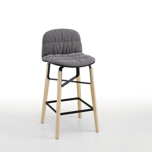 Chaise de bar contemporaine - Li&ugrave; ML TS2 - MIDJ - d'intérieur / en tissu / en cuir
