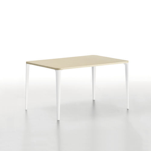 Table à manger contemporaine - Nenè - MIDJ - en mélaminé / avec piètement en métal laqué / rectangulaire