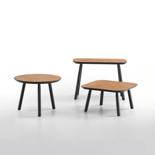 Table basse contemporaine - Suite CT - MIDJ - en céramique / en cuir / avec piètement en bois