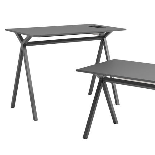 Bureau sur pied - Dama  - MIDJ - design original / en placage de bois / en métal