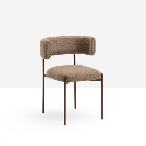 Chaise de salle à manger contemporaine - Amelie  - MIDJ - d'intérieur / en tissu / en cuir