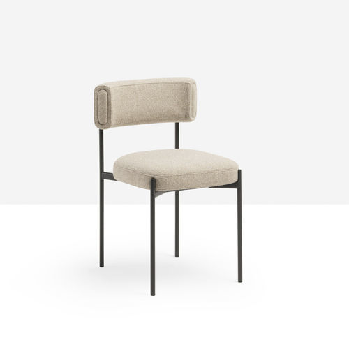 Chaise de salle à manger Art Déco - Amelie S M TS - MIDJ - d'intérieur / en tissu / en cuir